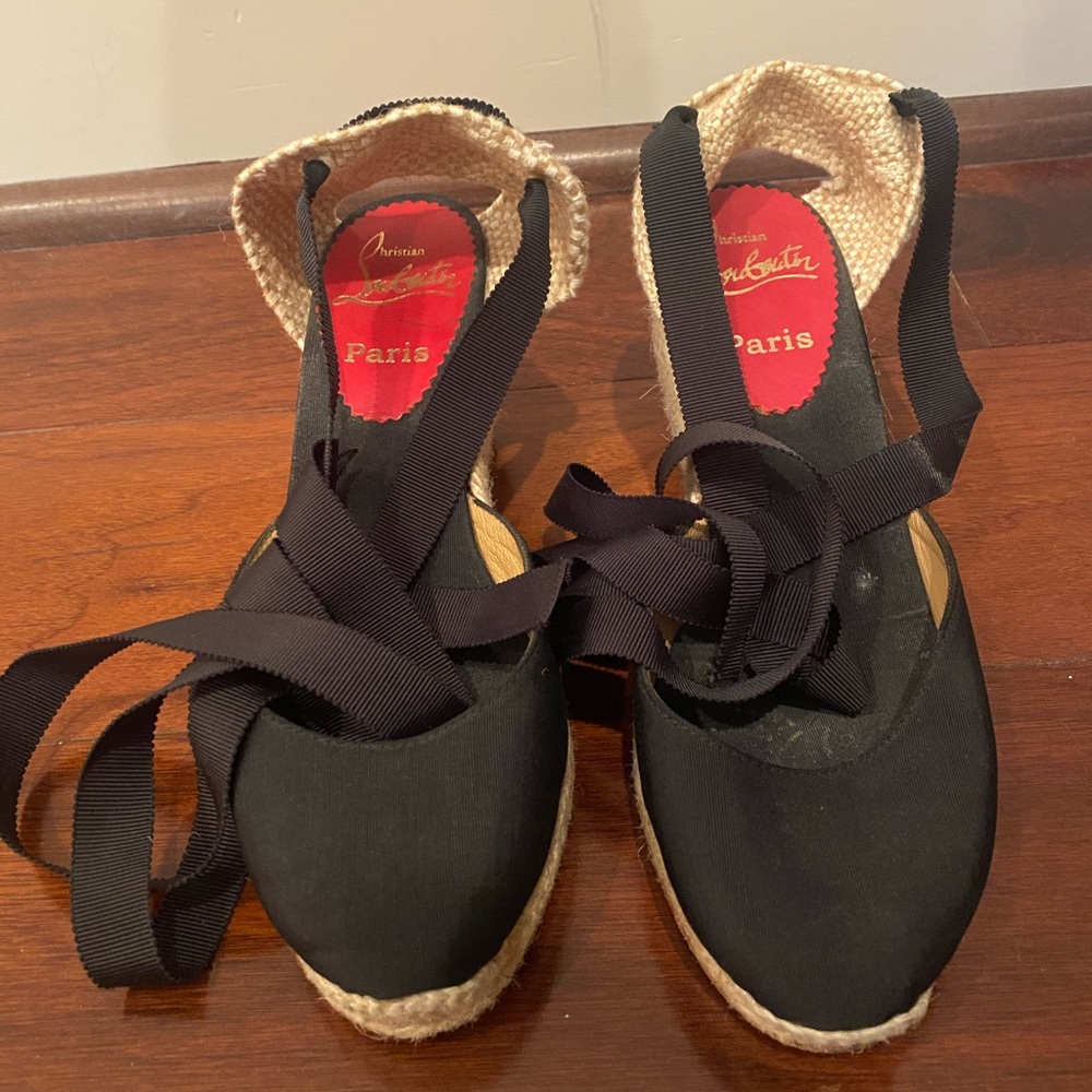 christian louboutin espadrilles black